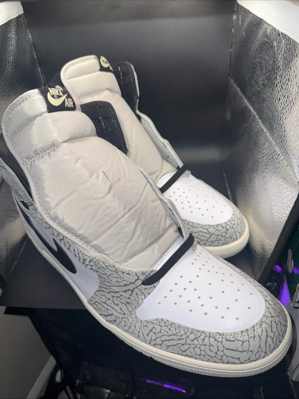 Size 18 - Air Jordan 1 Retro OG High White Cement, DZ5485-052, New W/ No Box